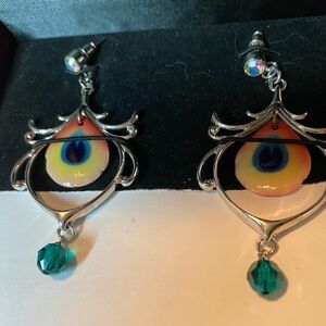 Peacock Feather Earrings